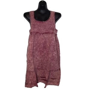 Hayden Burgundy Oversized Flowy Tank Dress Medium NWT